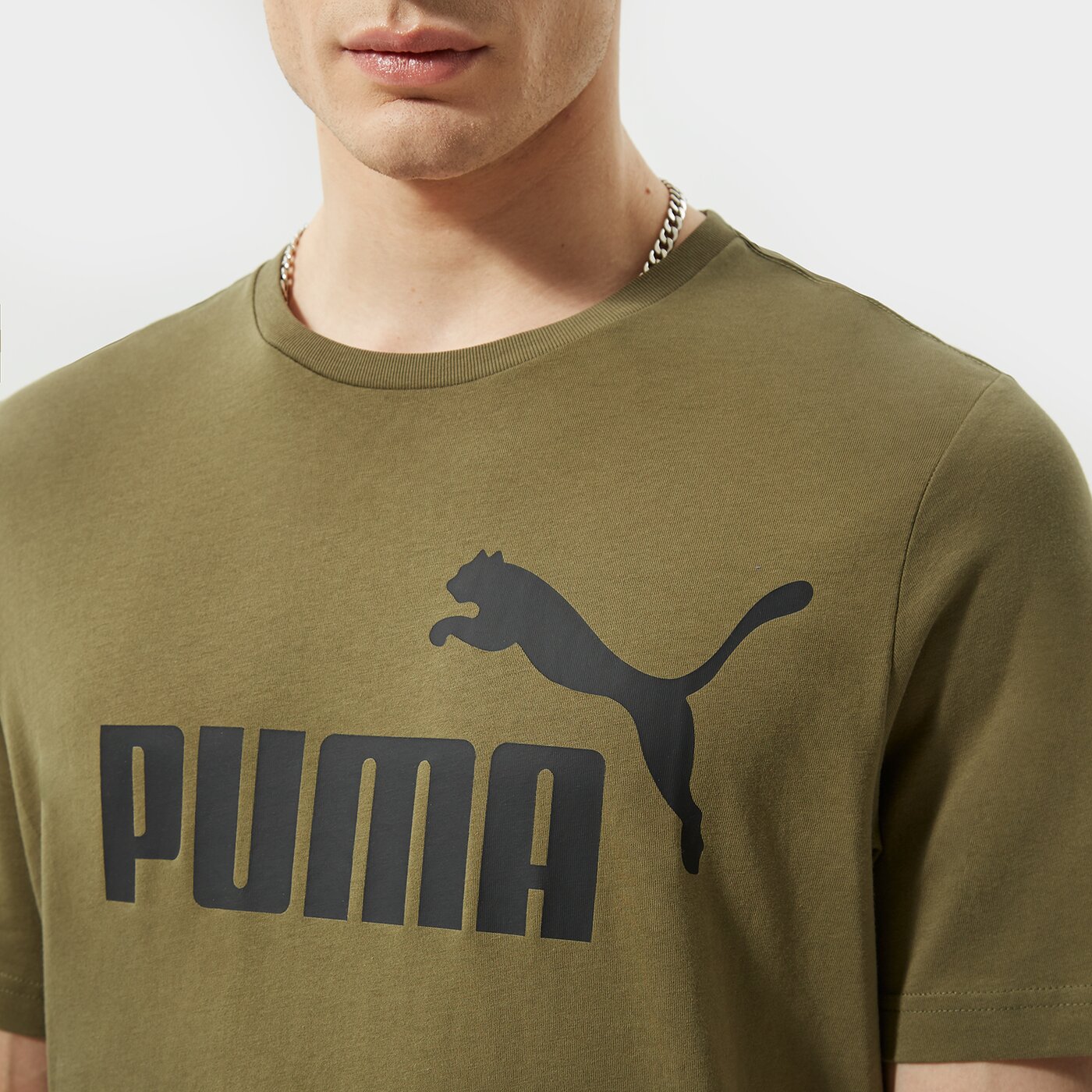 Мъжка тениска PUMA ТЕНИСКА ESS LOGO TEE 58666732 цвят каки