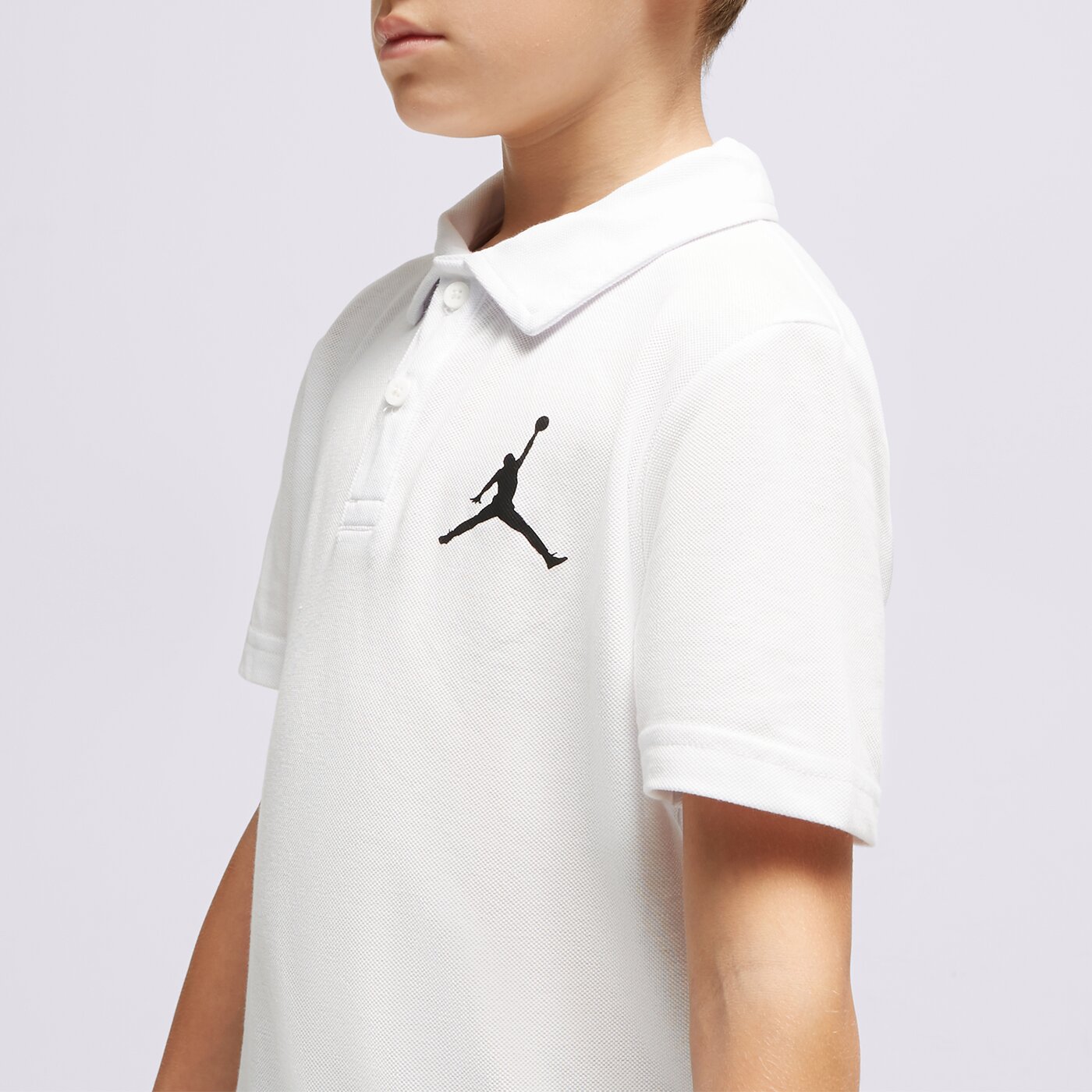 Детска тениска JORDAN ТЕНИСКА ТЕНИСКА ТИП ПОЛО JDB JUMPMAN ТЕНИСК BOY 95c217-001 цвят бял