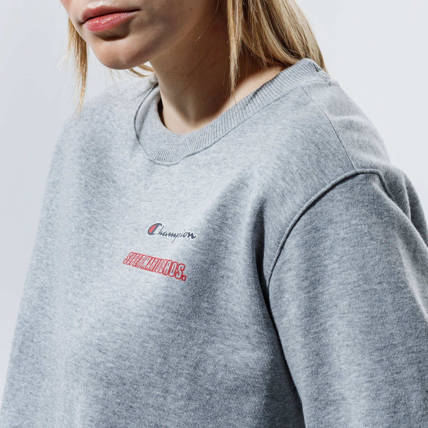 Дамски суичър CHAMPION СУИТЧЪР CREWNECK SWEATSHIRT 114712em006 цвят сив