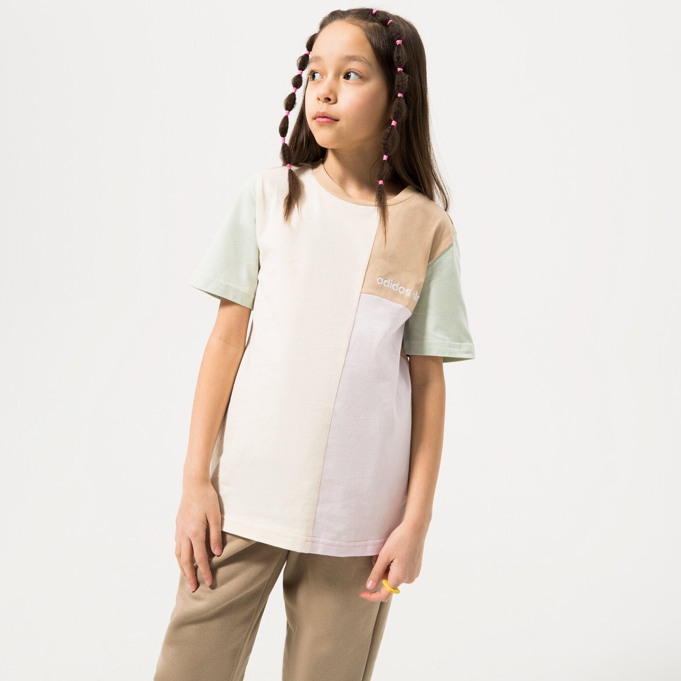 Детска тениска ADIDAS ТЕНИСКА GIRL hk9815 цвят розов