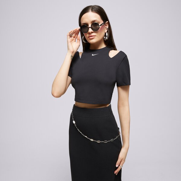 Дамска тениска NIKE ТЕНИСКА W NSW ESSNTL SS ТОП CUT OUT dv7962-010 цвят черен