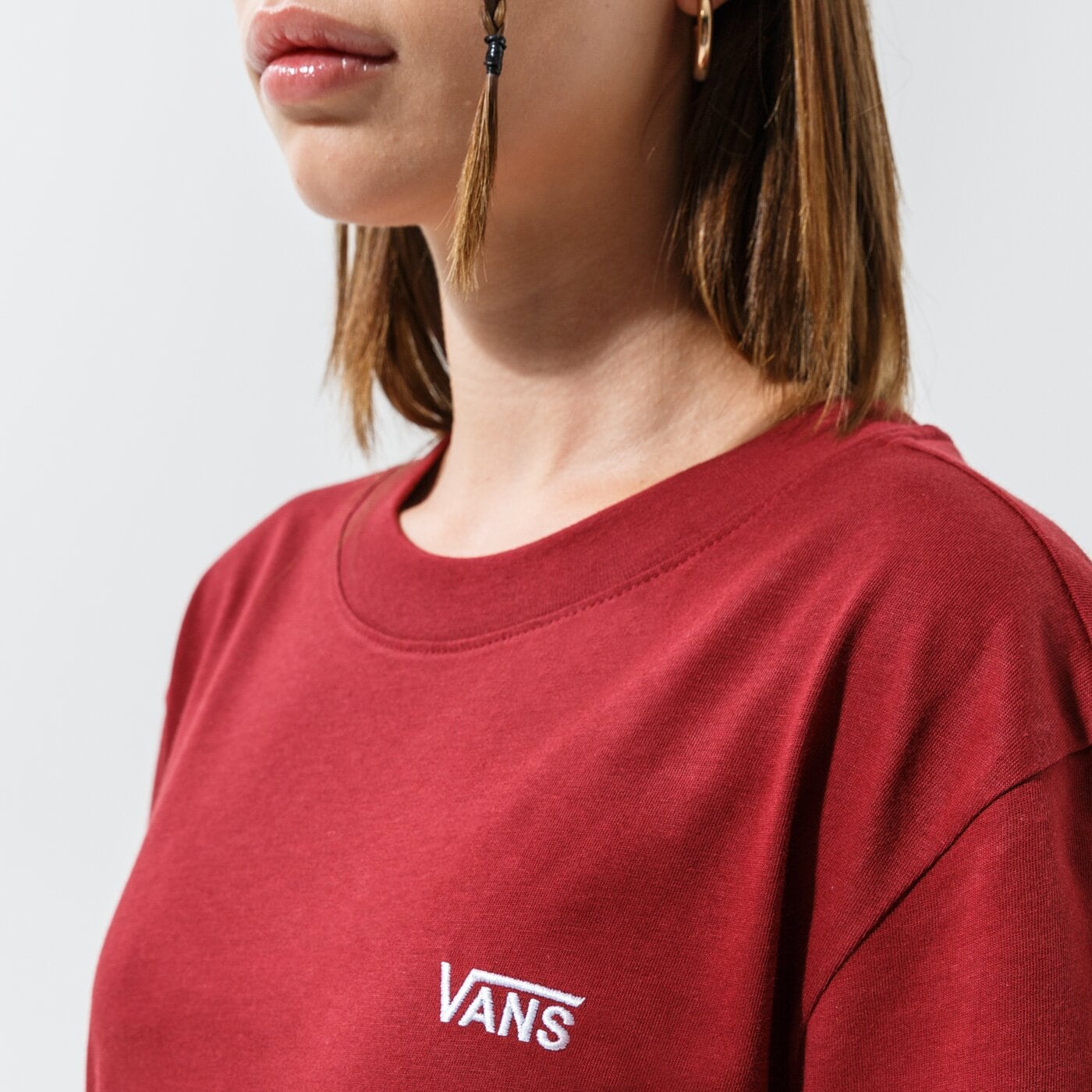 Дамска тениска VANS ТЕНИСКА JUNIOR V BOXY vn0a4mflzbs1 цвят бордо