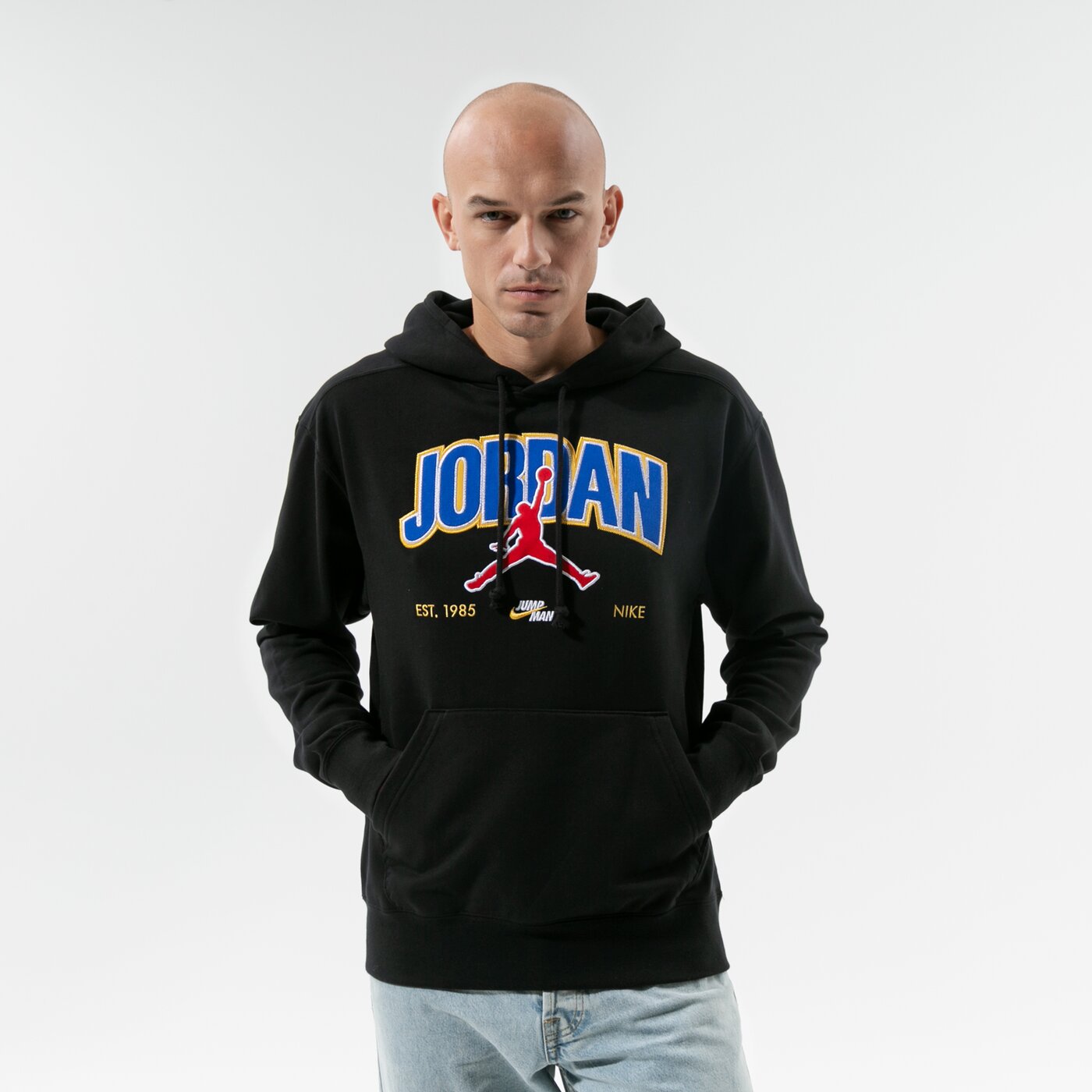 Мъжки суичър JORDAN СУИТЧЪР С КАЧУЛКА M J JMPMN FLC PO da7184-010 цвят черен