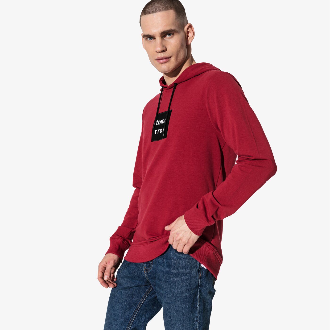 Мъжки суичър CONFRONT СУИТЧЪР SMALL LOGO HOODIE cf19blm11001 цвят червен