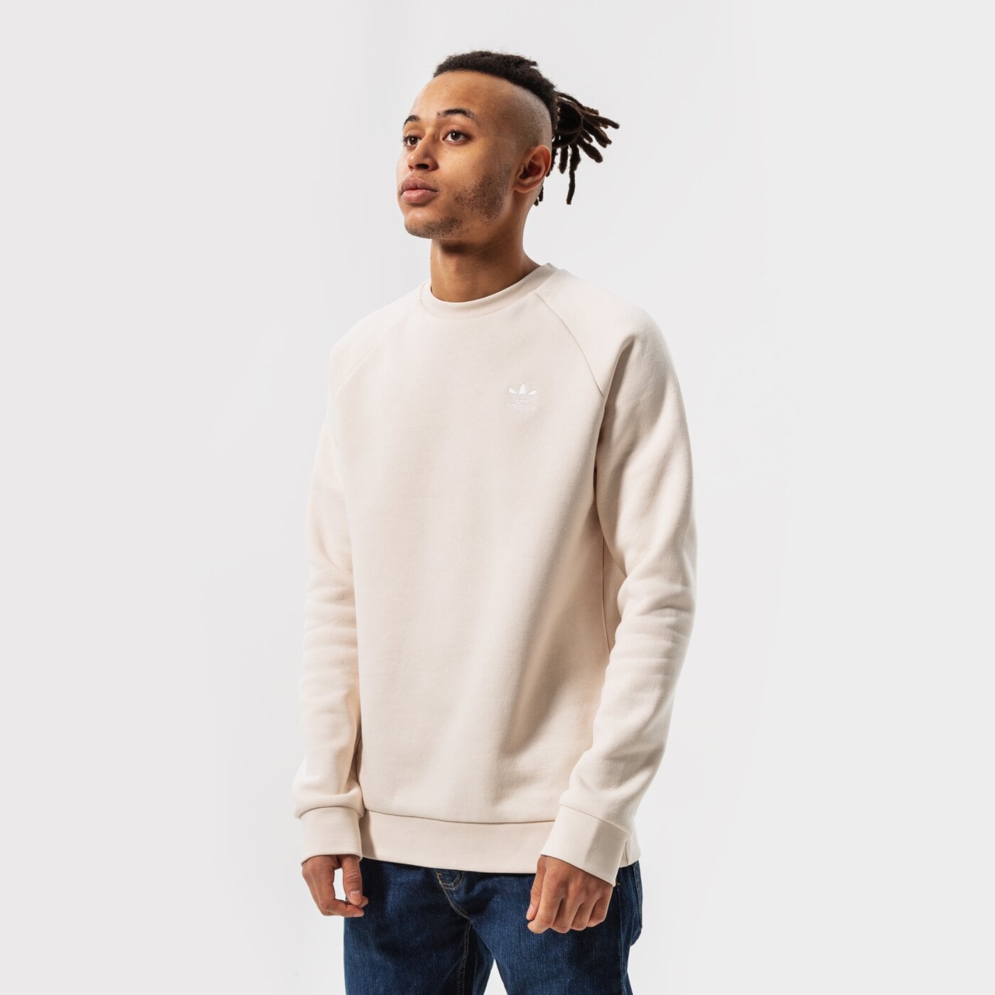 Мъжки суичър ADIDAS СУИТЧЪР ESSENTIAL CREW he9428 цвят бежов