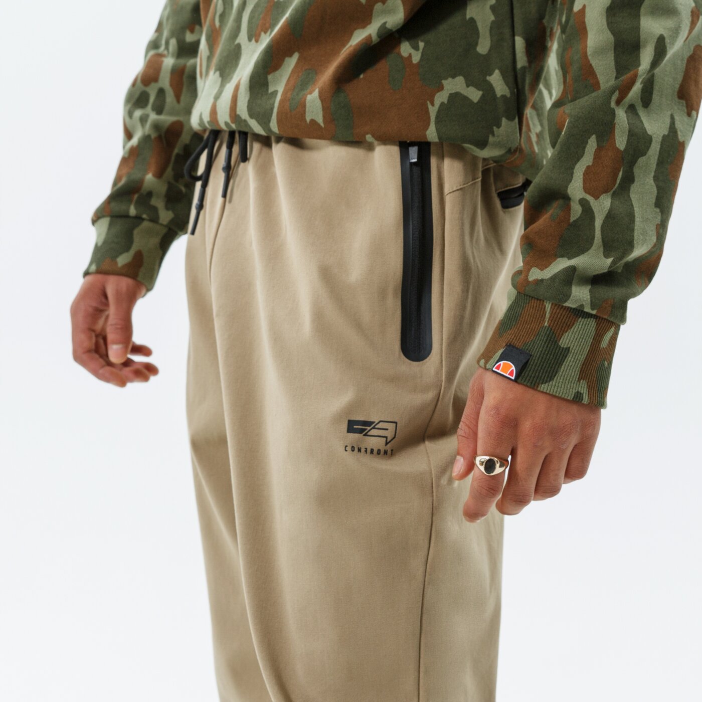 Мъжки панталони CONFRONT ПАНТАЛОНИ TECH CITY PANTS BEIGE cf321spm25001 цвят бежов