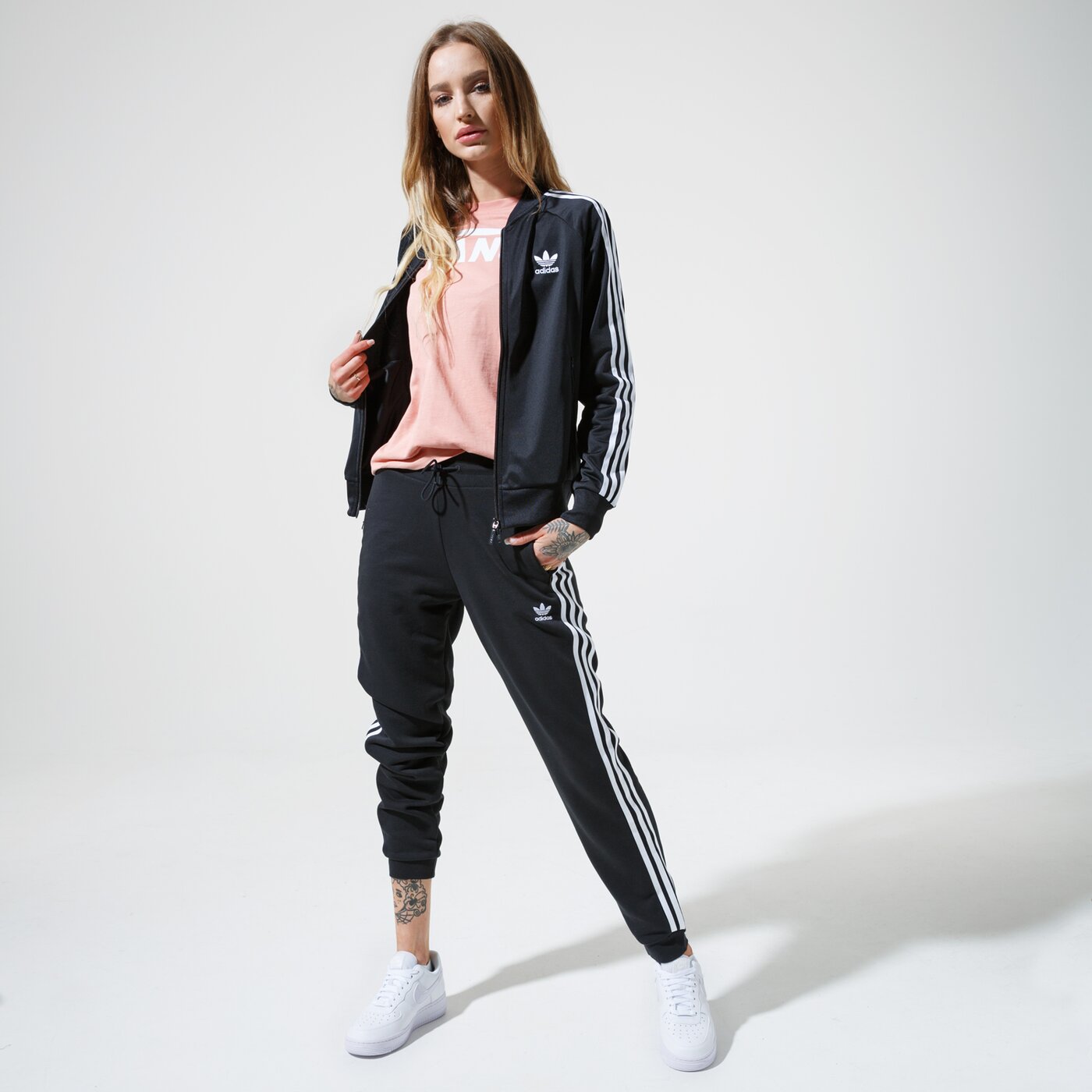 Дамски панталони ADIDAS ПАНТАЛОНИ SLIM gd2255 цвят черен