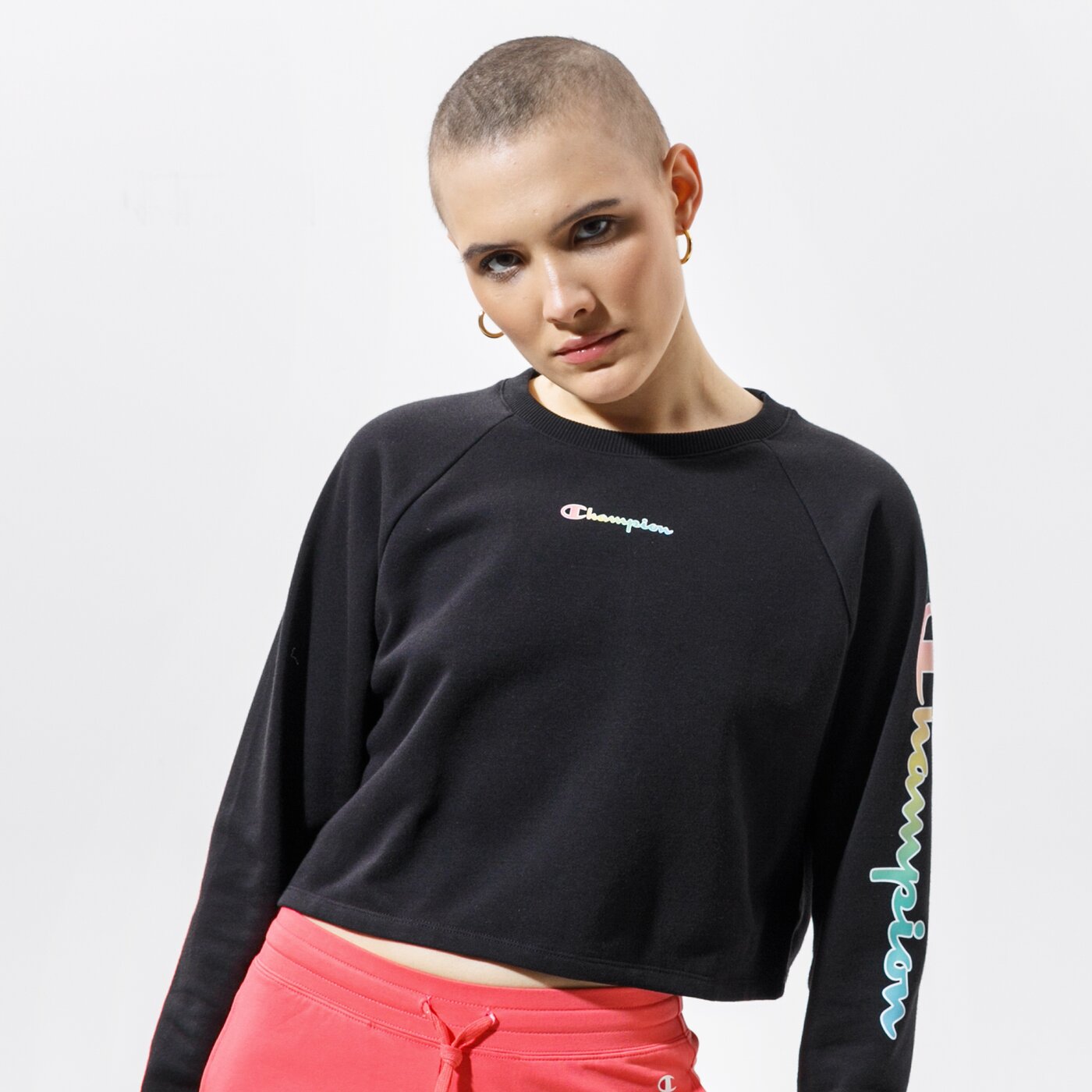 Дамски суичър CHAMPION СУИТЧЪР CREWNECK SWEATSHIRT 114079kk001 цвят черен
