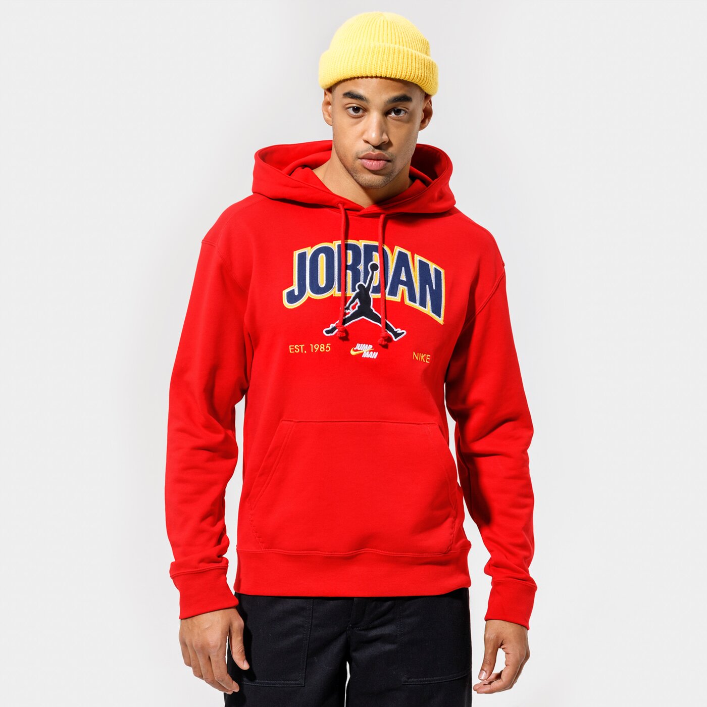 Мъжки суичър JORDAN СУИТЧЪР С КАЧУЛКА M J JMPMN FLC PO da7184-687 цвят червен