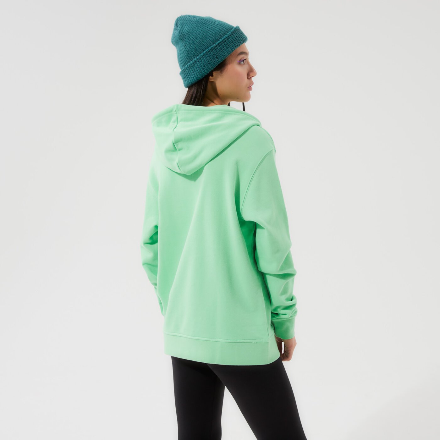 Дамски суичър ADIDAS СУИТЧЪР С КАЧУЛКА HOODIE h06622 цвят зелен