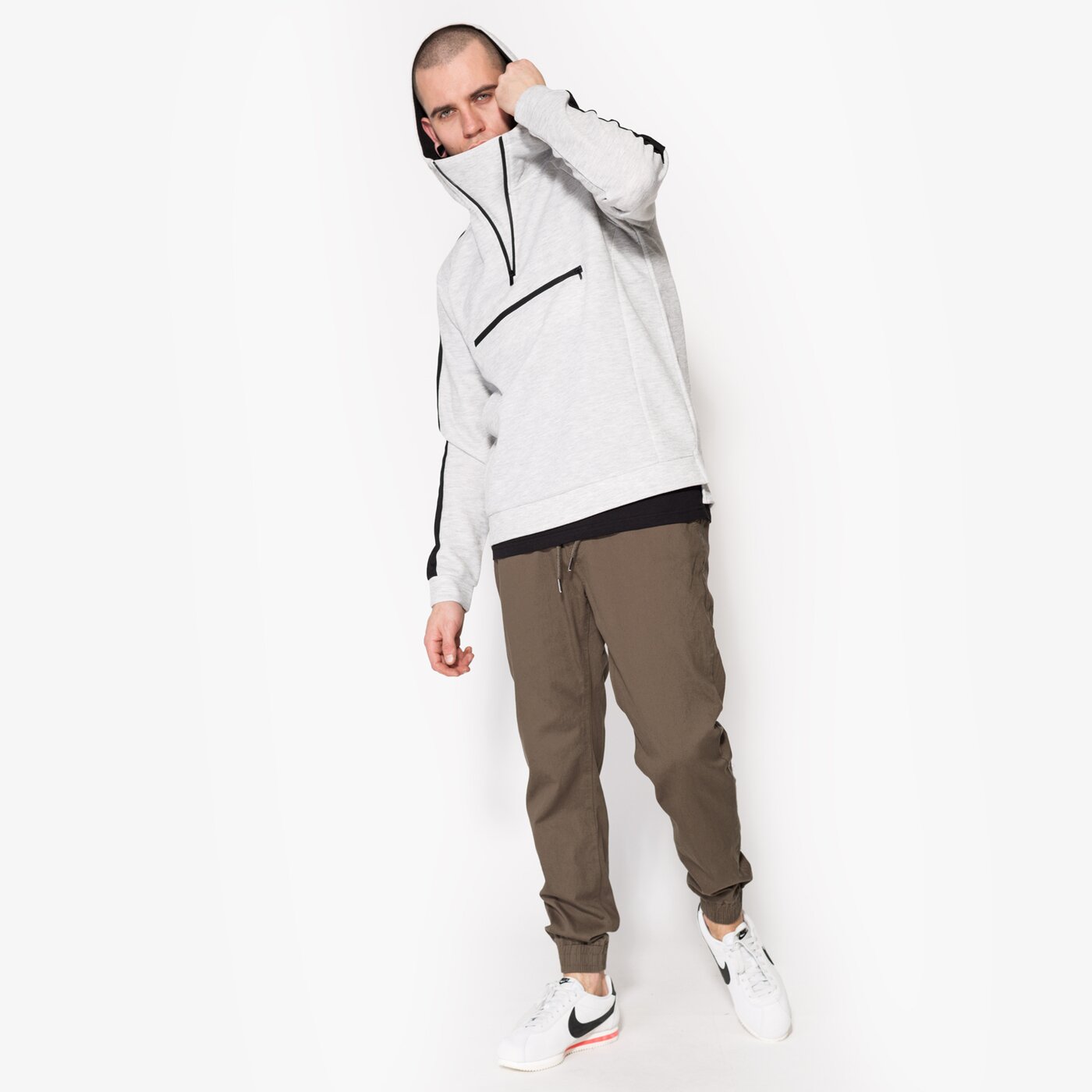 Мъжки суичър CONFRONT СУИТЧЪР ATWOOD cf17blm18001 цвят сив