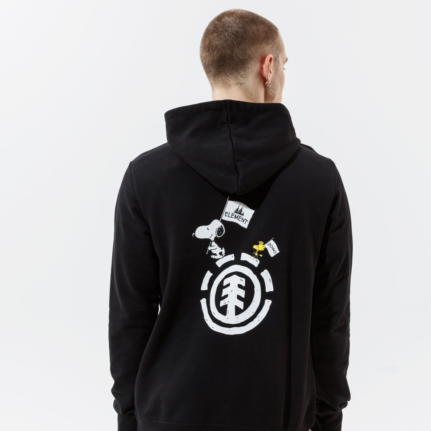 Мъжки суичър ELEMENT СУИТЧЪР С КАЧУЛКА PEANUTS SLIDE HOOD w1hob2elp13732 цвят черен