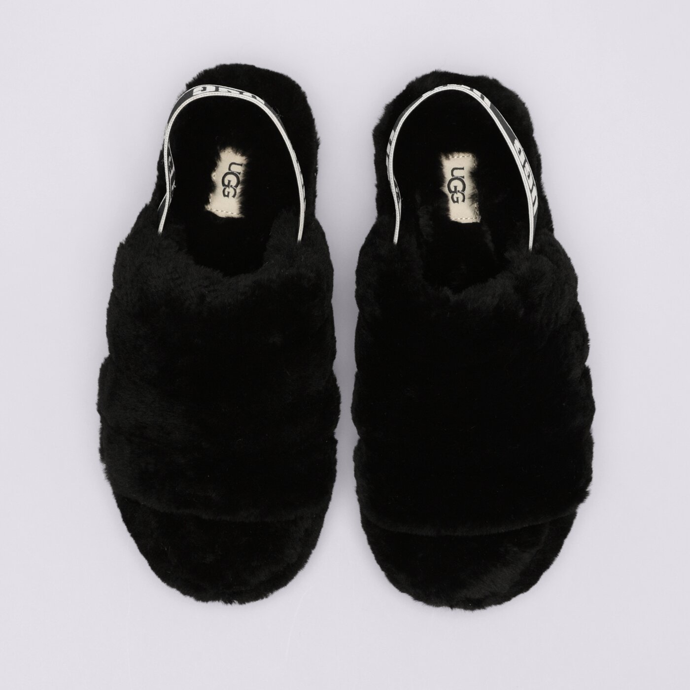 Дамски чехли и сандали UGG FLUFF YEAH 1095119-black цвят черен