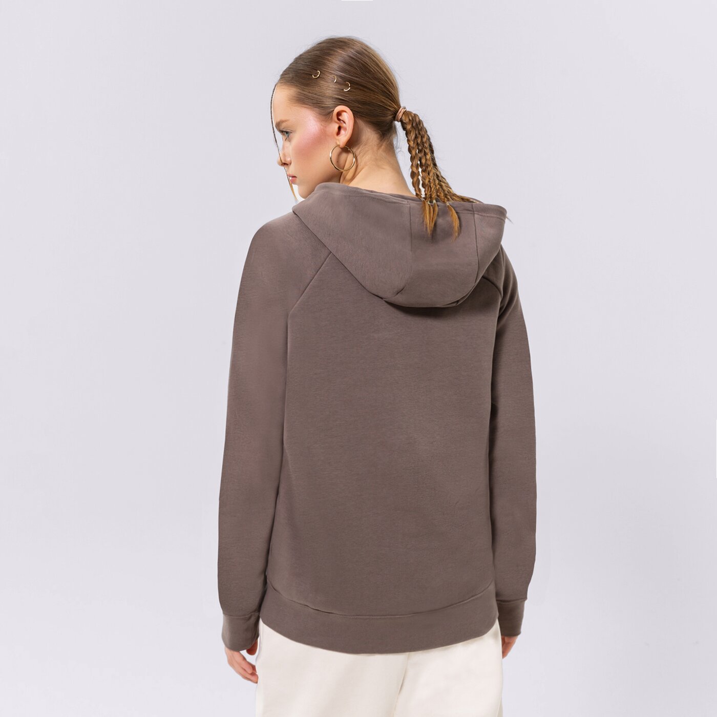 Дамски суичър NIKE СУИТЧЪР С КАЧУЛКА W NSW ESSNTL FLC PO HOODIE dx2316-040 цвят кафяв