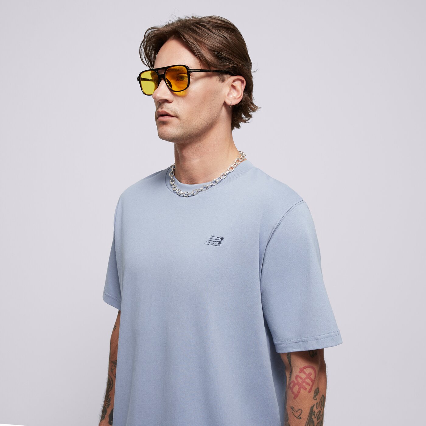 Мъжка тениска NEW BALANCE ТЕНИСКА ATHLETICS COTTON ТЕНИСКА mt41533dus цвят син