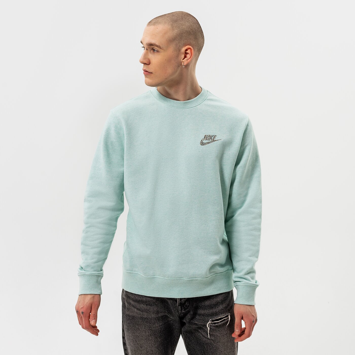 Мъжки суичър NIKE СУИТЧЪР M NSW REVIVAL FLC CREW C dm5630-379 цвят зелен