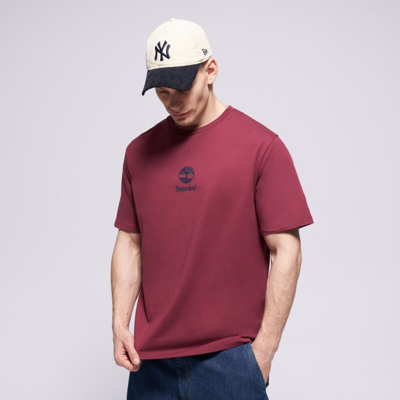 TIMBERLAND ТЕНИСКА NEW SMALL LOGO PRINT SS TEE BURGUNDY