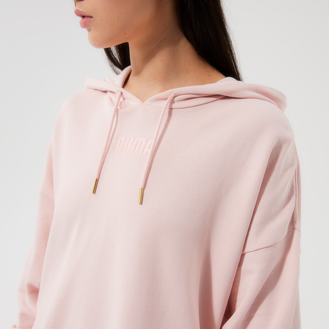Дамски суичър PUMA СУИТЧЪР С КАЧУЛКА HER HOODIE TR - LOTUS 58951936 цвят розов