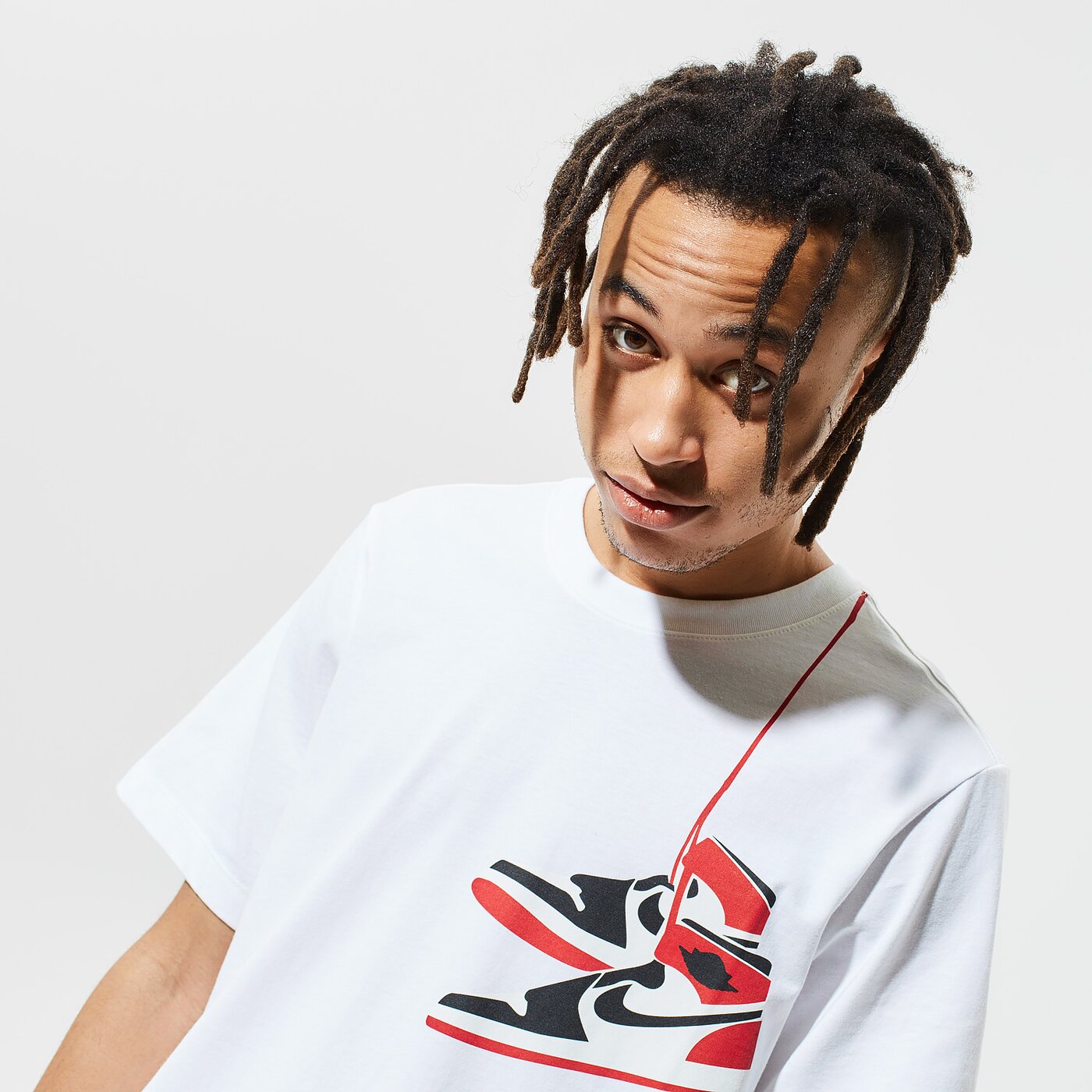 Мъжка тениска JORDAN ТЕНИСКА AJ1 SHOE cz0432-100 цвят бял