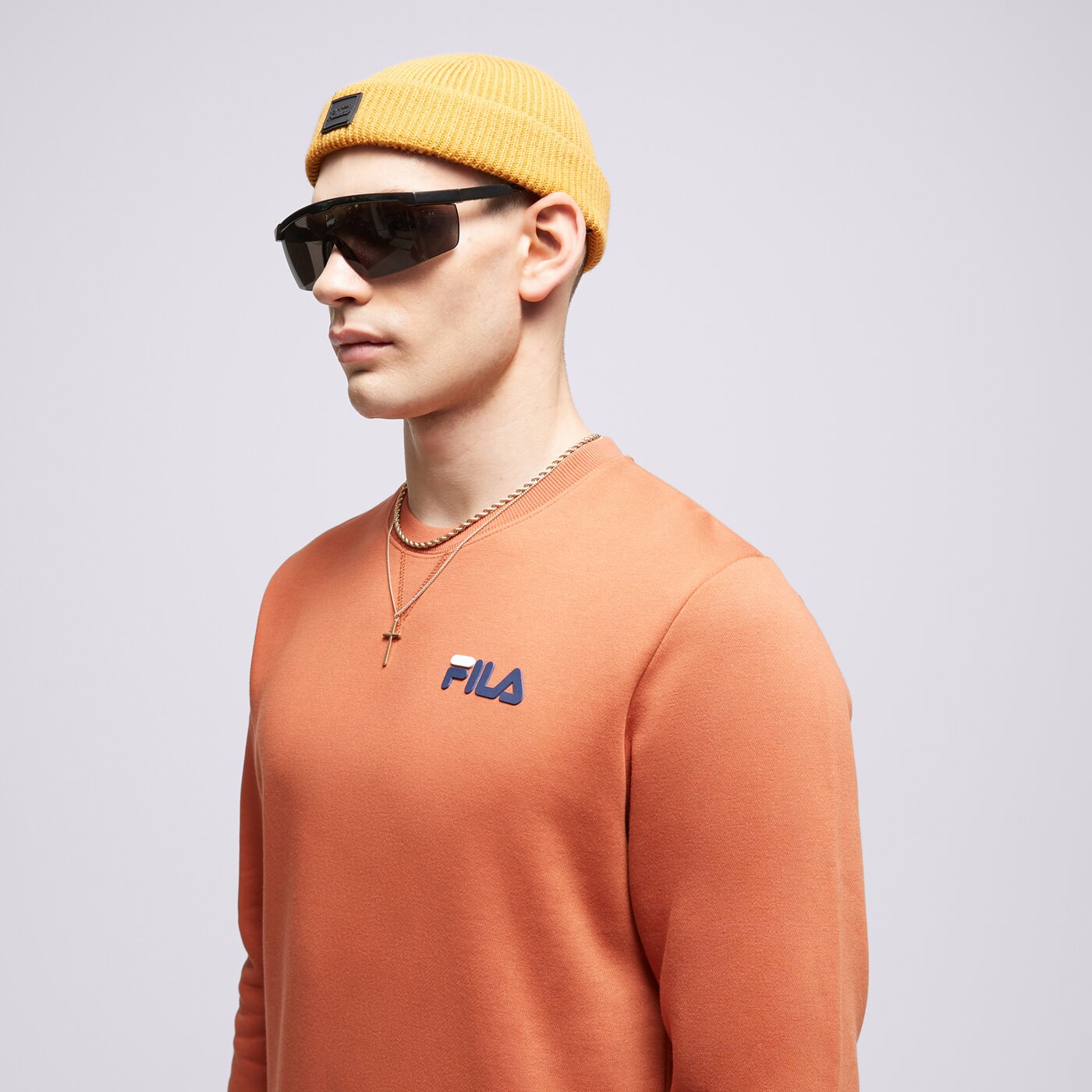 Мъжки суичър FILA СУИТЧЪР ROONEY fw21spm227971 цвят кафяв