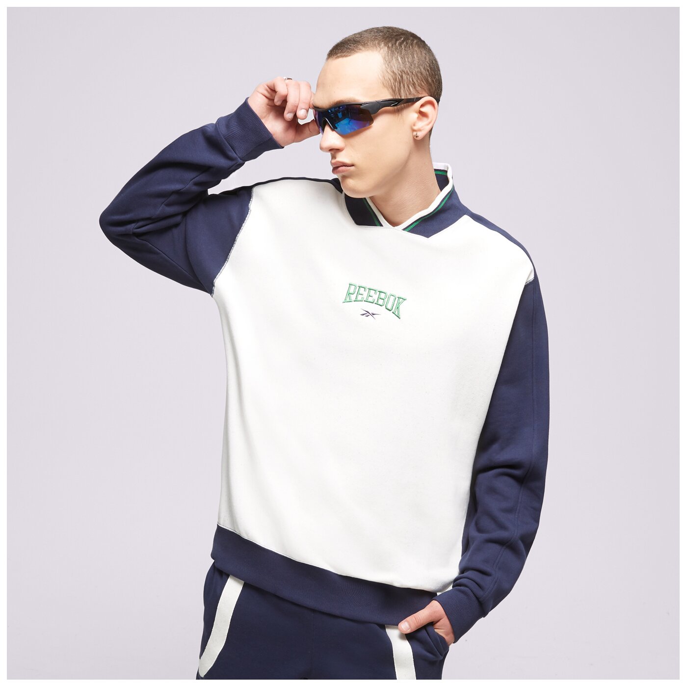 Мъжки суичър REEBOK СУИТЧЪР CL VAR FT CREW hz9805 цвят бял