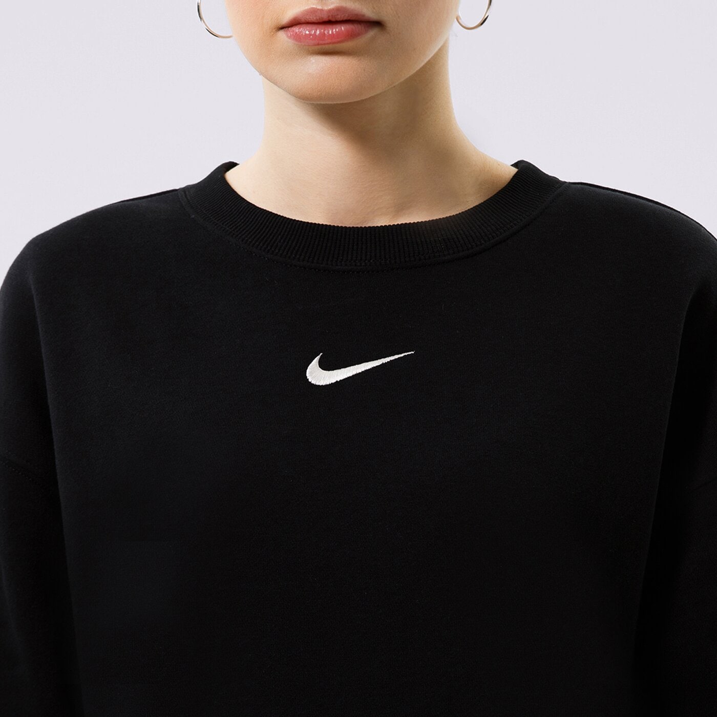 Дамски суичър NIKE СУИТЧЪР W NSW PHNX FLC OS CREW dq5733-010 цвят черен