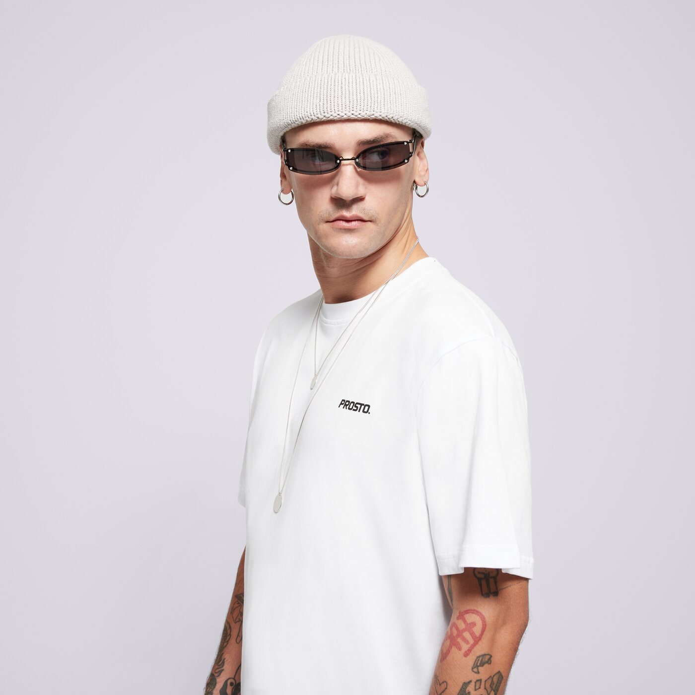 Мъжка тениска PROSTO  ТЕНИСКА VISION WHITE kl242mtee1171 цвят бял