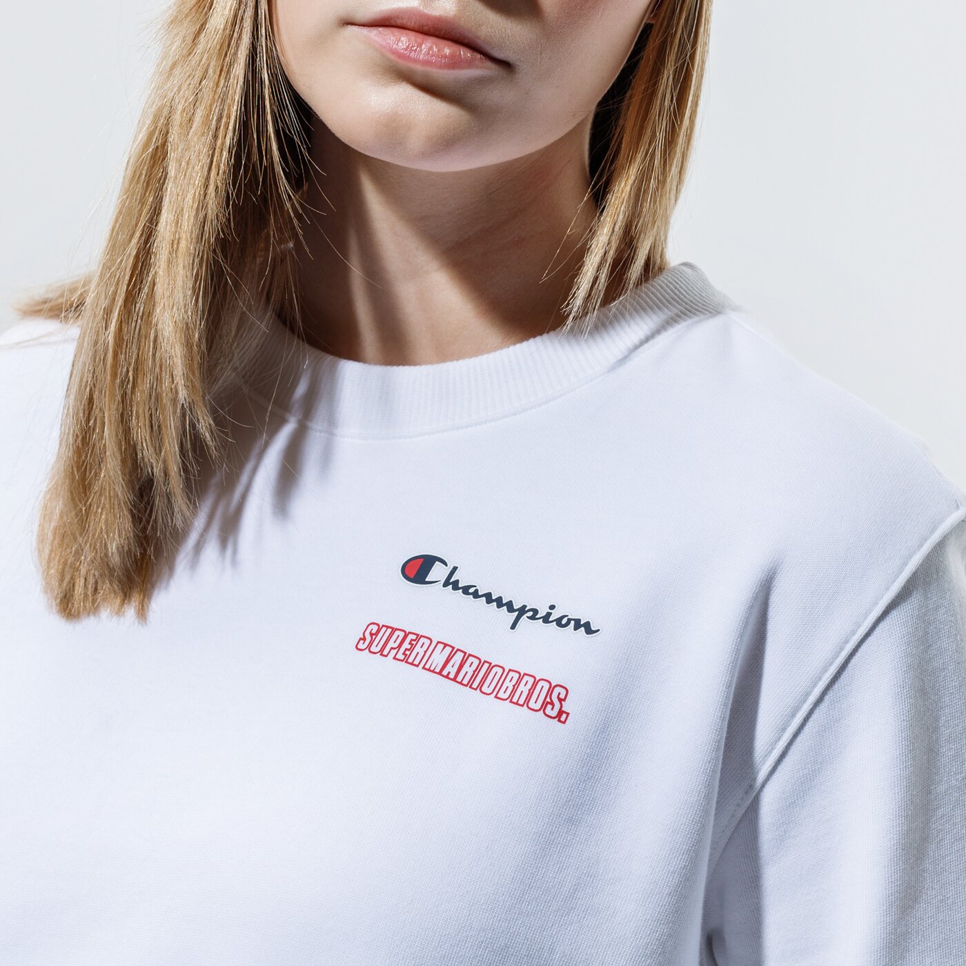 Дамски суичър CHAMPION СУИТЧЪР CREWNECK SWEATSHIRT 114712ww001 цвят бял