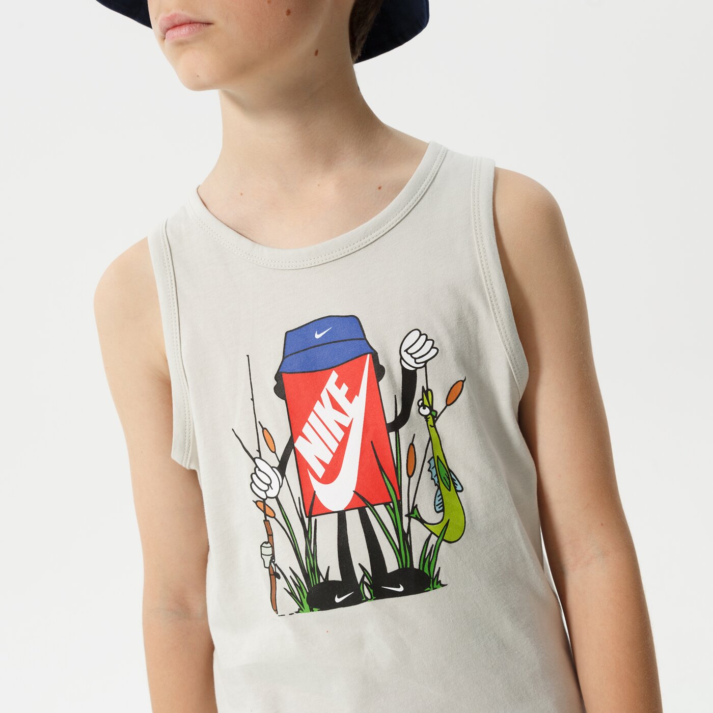 Детска тениска NIKE ТЕНИСКА B NSW ПОТНИК BOXY BOY dq3848-072 цвят сив