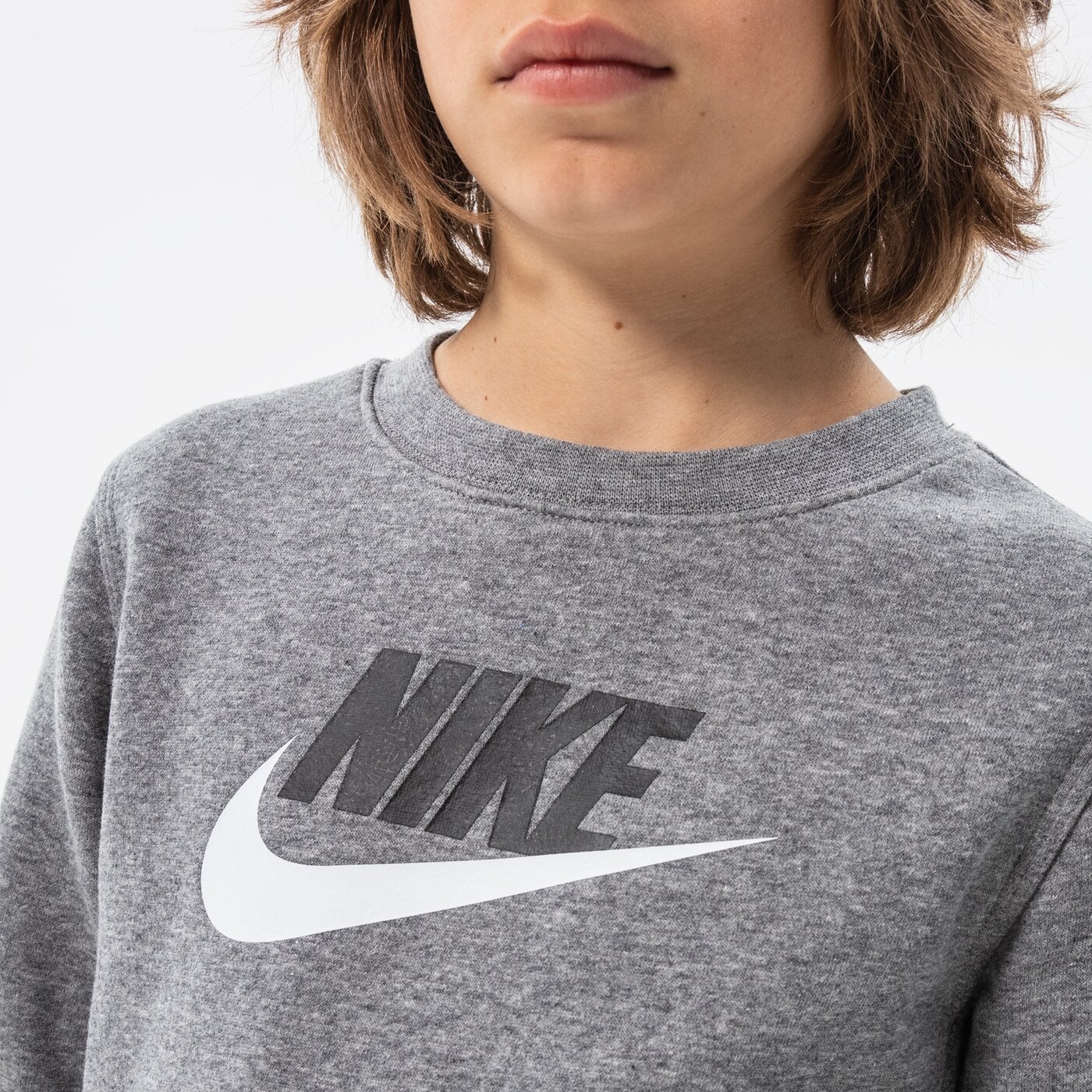 Детски суичър NIKE СУИТЧЪР SPORTSWEAR CLUB FLEECE BOY cv9297-092 цвят сив
