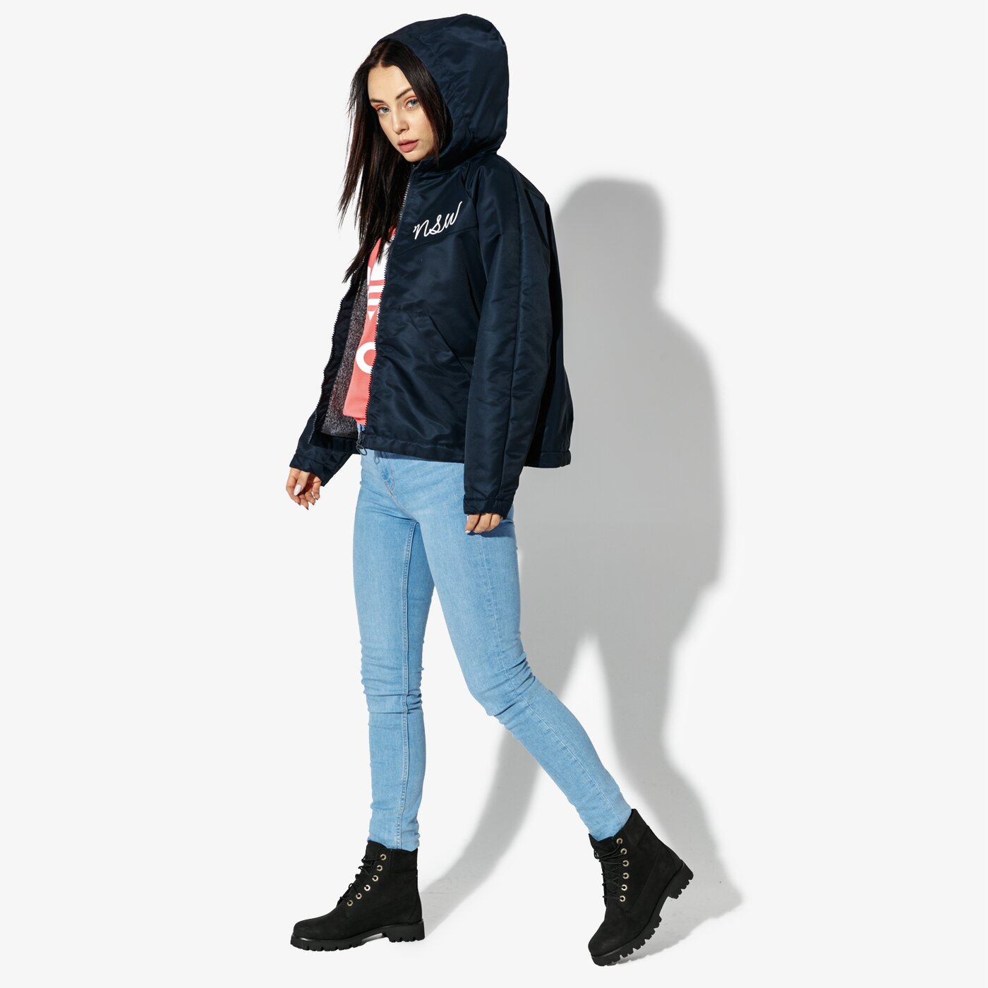 Дамско зимно яке NIKE ЯКЕ W NSW NSW JKT FZ SHERPA 941907-027 цвят тъмносин