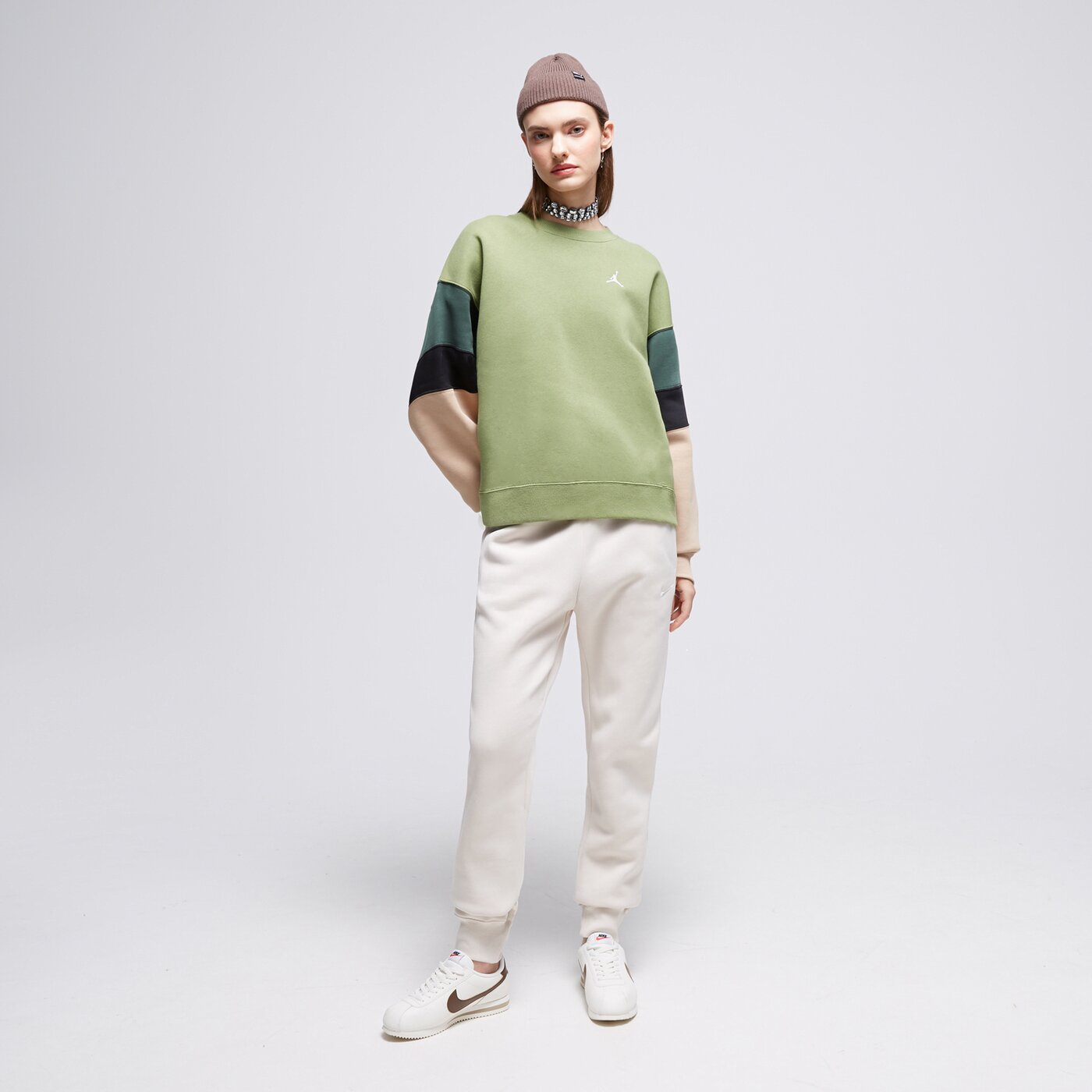 Дамски суичър JORDAN СУИТЧЪР W J BRKLN C&S  fb5174-340 цвят зелен