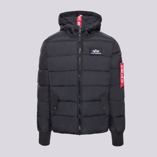 Мъжко зимно яке ALPHA INDUSTRIES ЯКЕ ПУХЕН HOODED 118113-03 цвят черен