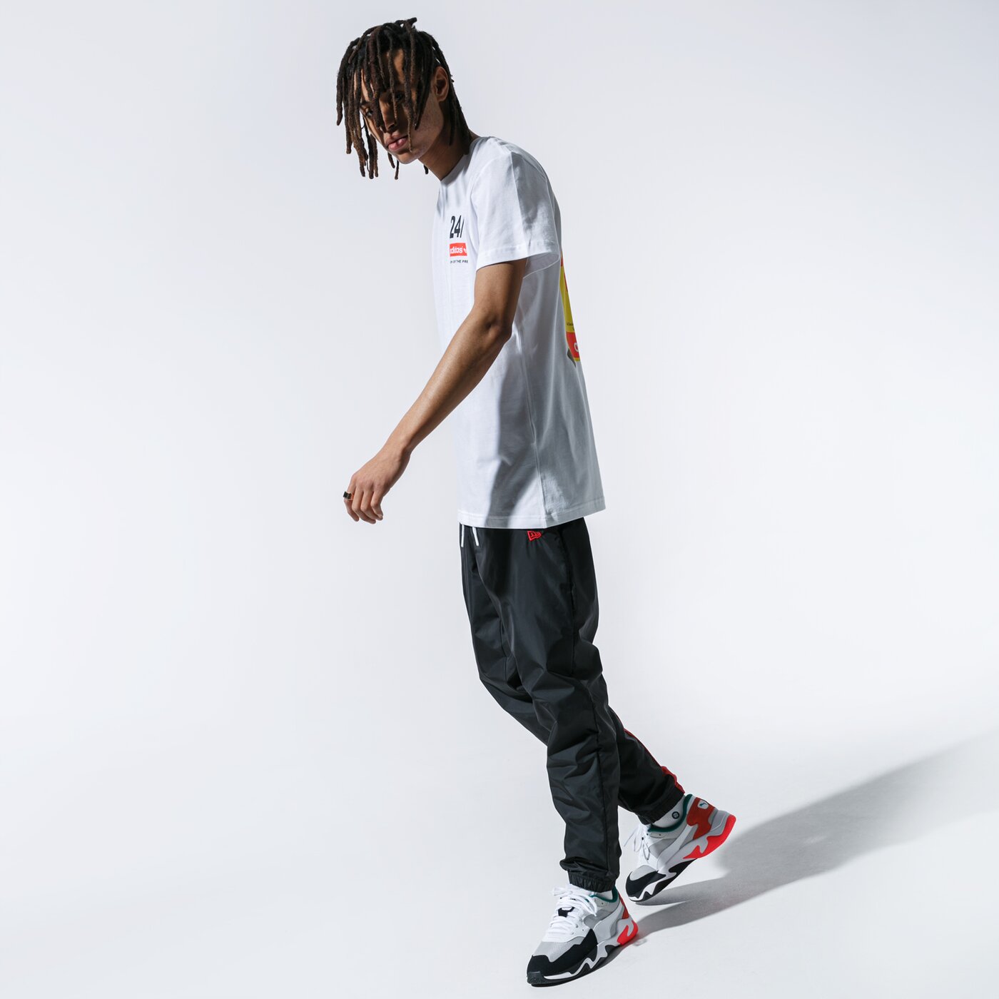 Мъжки панталони NEW ERA ПАНТАЛОНИ COLOUR TRACK PANT BLKRED NEW ERA BLKWHIFDR 12123956 цвят черен