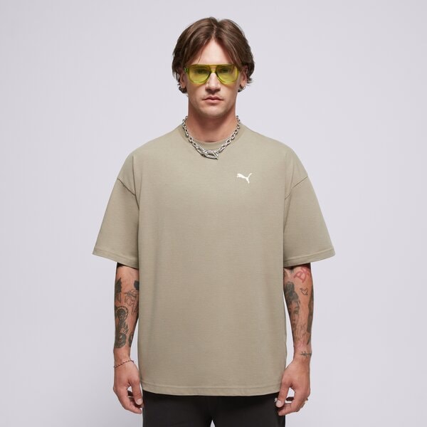 Мъжка тениска PUMA ТЕНИСКА WARDROBE ESS OVERSIZED TEE 629646 83 цвят бежов