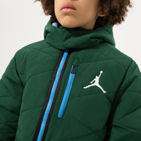 Детска преходно яке JORDAN ЯКЕ ЗИМНО DETACH HOOD PUFFER JACKET BOY 95b649-t17 цвят зелен