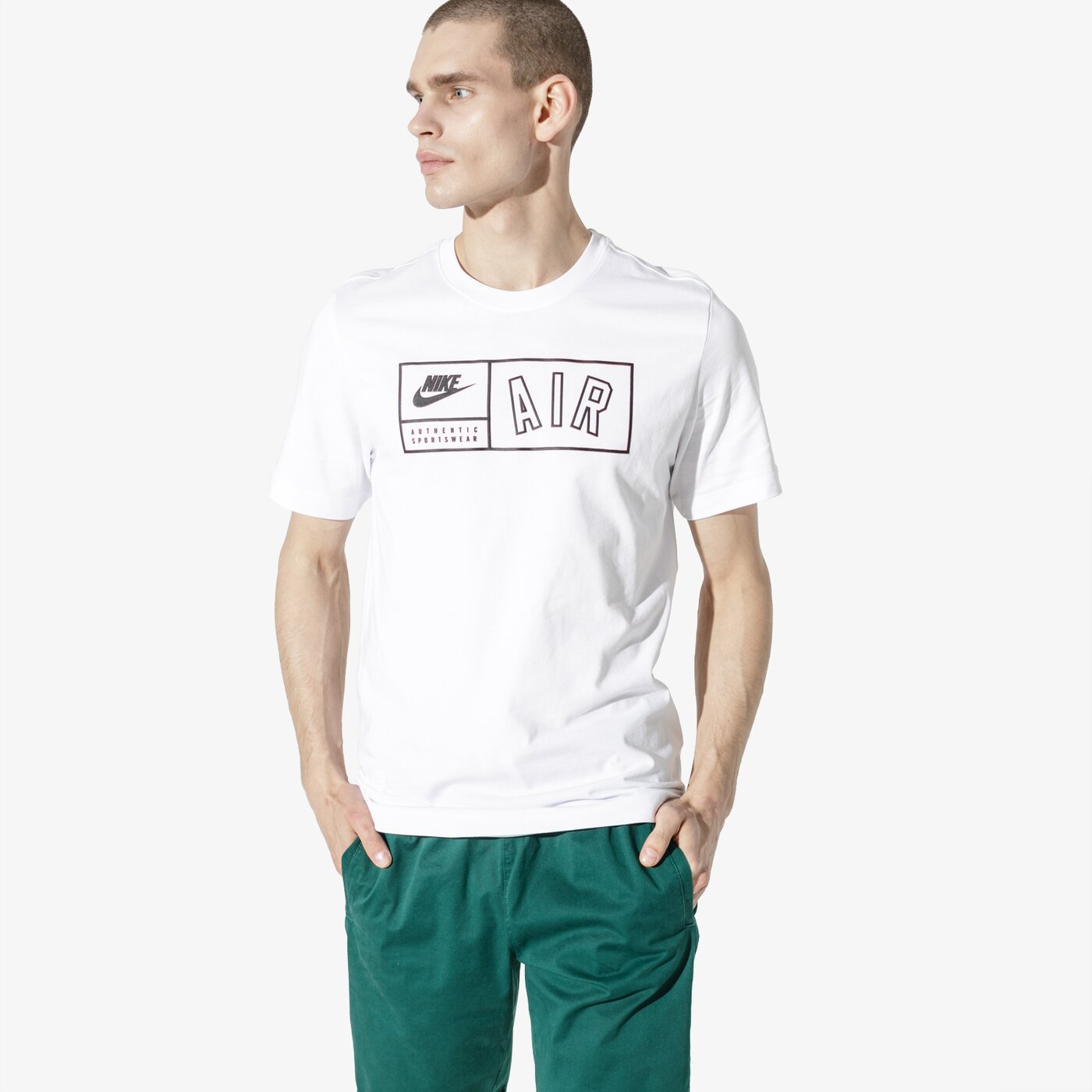 Мъжка тениска NIKE ТЕНИСКА SS M NSW TEE CLTR NIKE AIR av9963-100 цвят бял