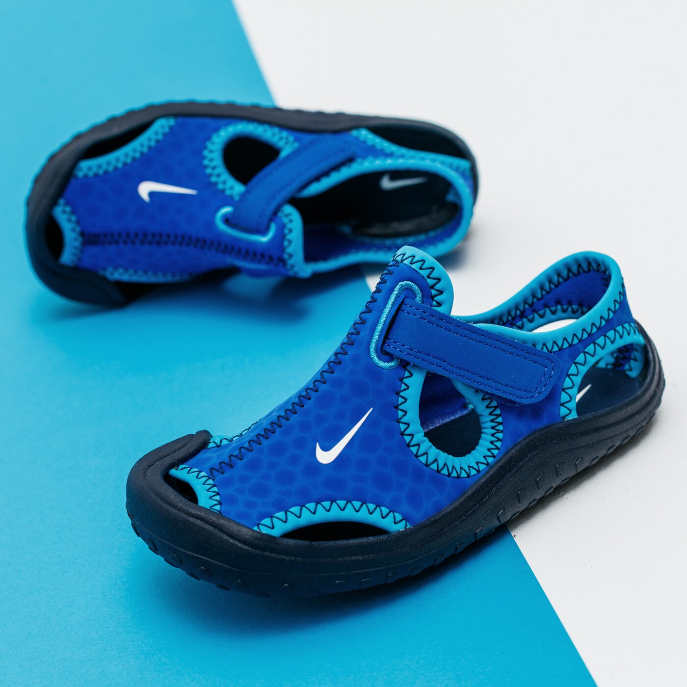 Детски чехли и сандали NIKE SUNRAY PROTECT (TD)  344925-409 цвят син