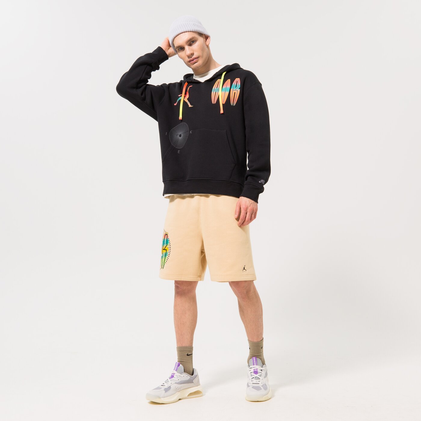 Мъжки суичър JORDAN СУИТЧЪР С КАЧУЛКА M J FLT MVP STMT FLC PO dq8019-010 цвят черен