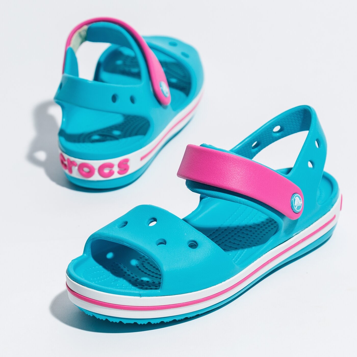 Детски чехли и сандали CROCS CROCBAND SANDAL KIDS 128564slk цвят син