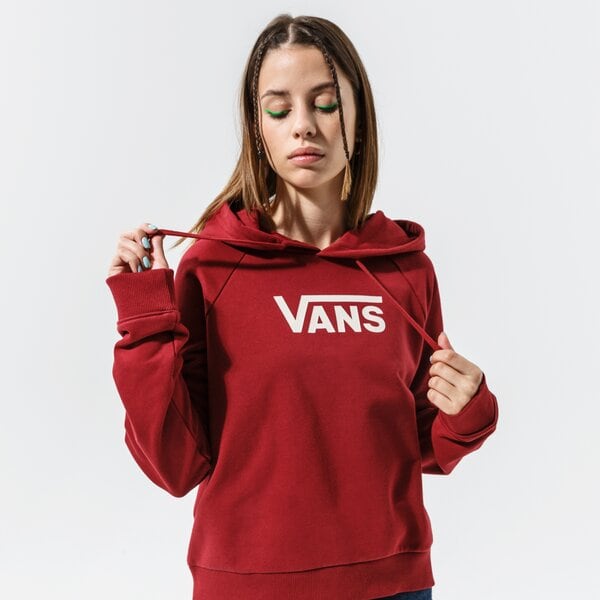 Дамски суичър VANS СУИТЧЪР С КАЧУЛКА FLYING V FT BOXY HOODIE vn0a4bg3zbs1 цвят бордо