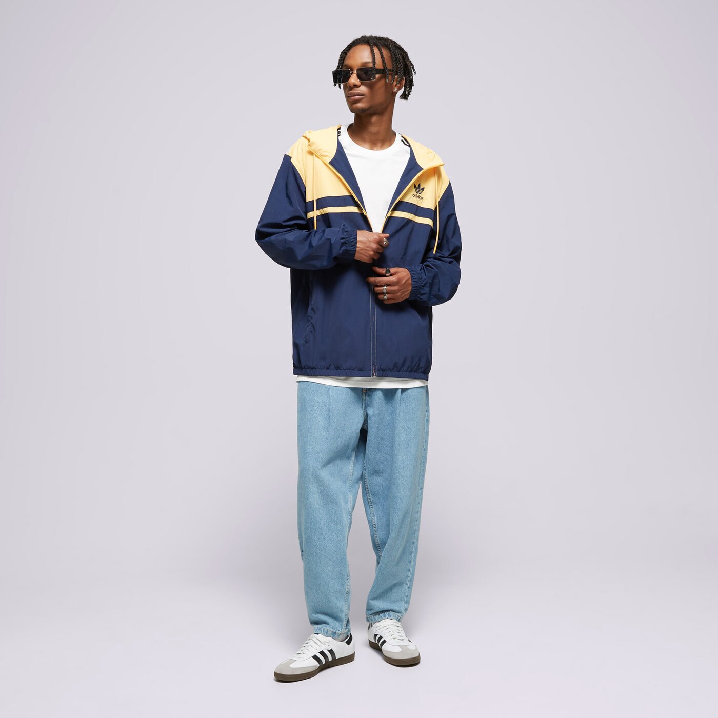 Мъжко преходно яке ADIDAS ЯКЕ WINDBREAKER iu0202 цвят тъмносин