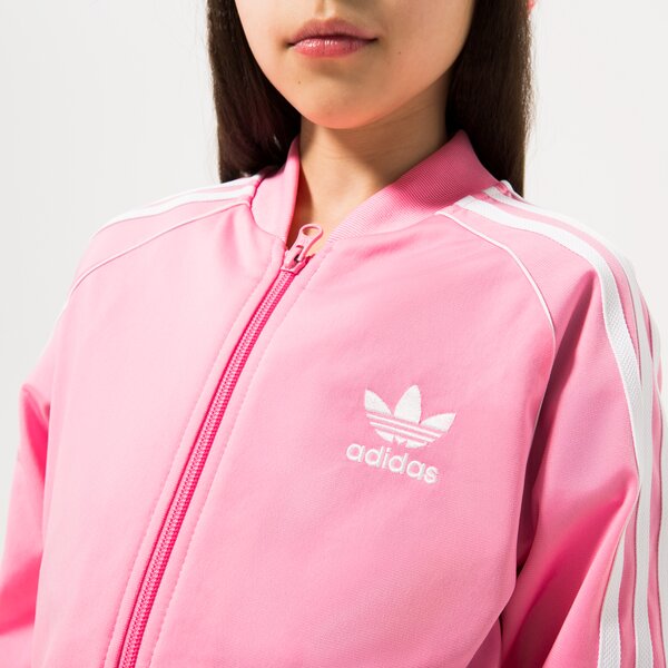 Детски суичър ADIDAS СУИТЧЪР СЪС ЗАКОПЧАВАНЕ SST TRACK ТОП GIRL hk0299 цвят розов