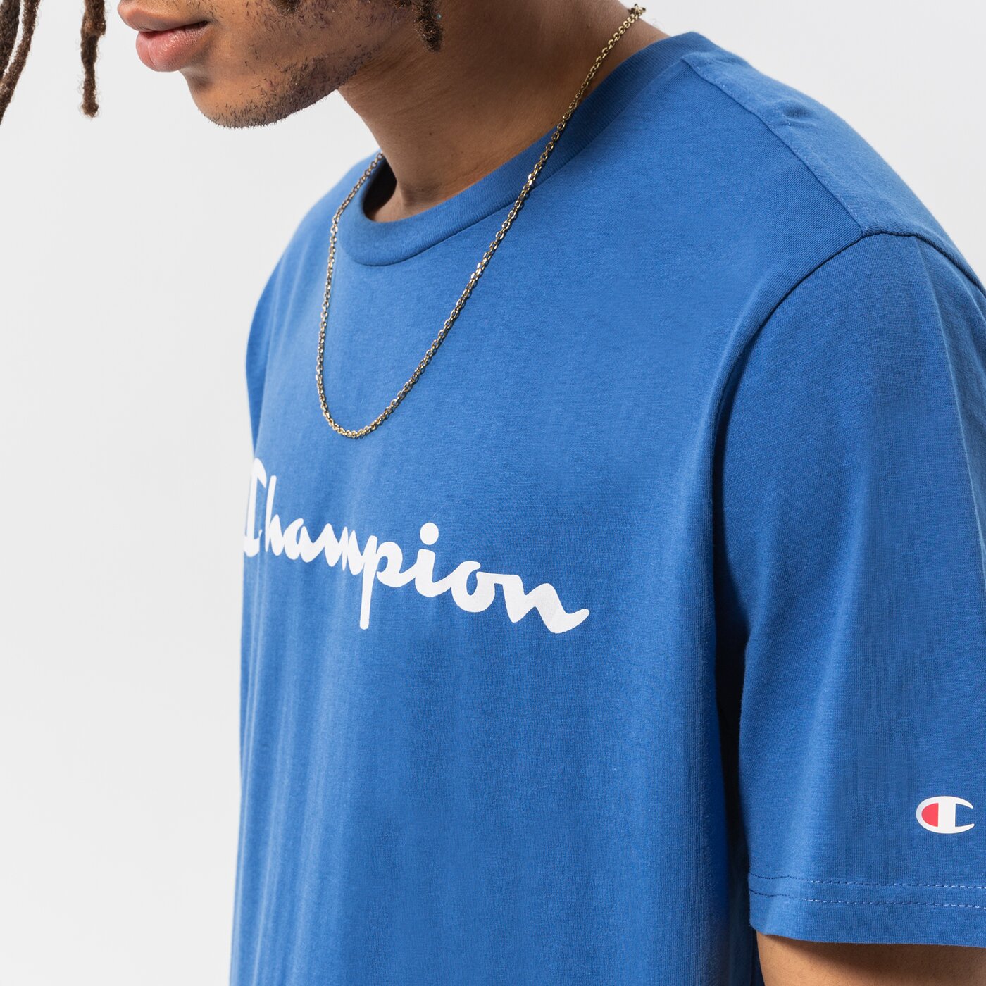 Мъжка тениска CHAMPION ТЕНИСКА CREWNECK TEE 216957bs007 цвят син