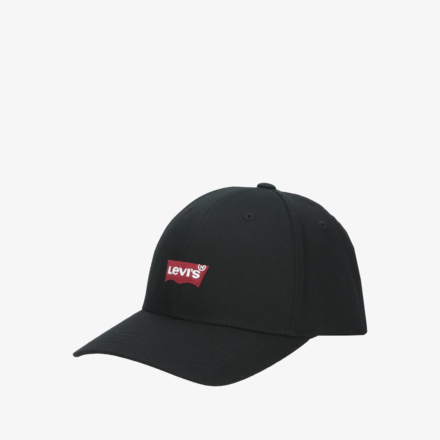 Дамска шапка с козирка LEVI'S ШАПКА MID BATWING FLEXFIT 38021-0251 цвят черен