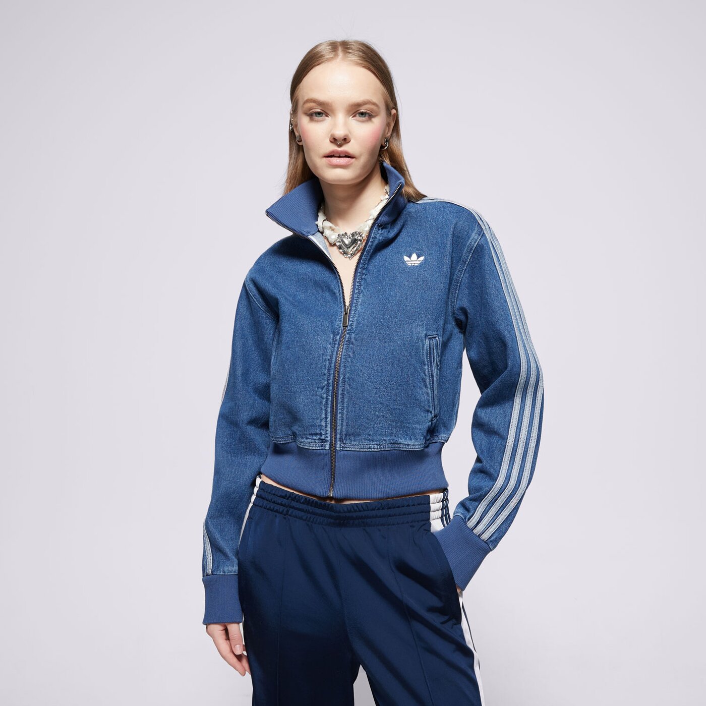 Дамско преходно яке ADIDAS ЯКЕ DENIM TT jd2570 цвят син