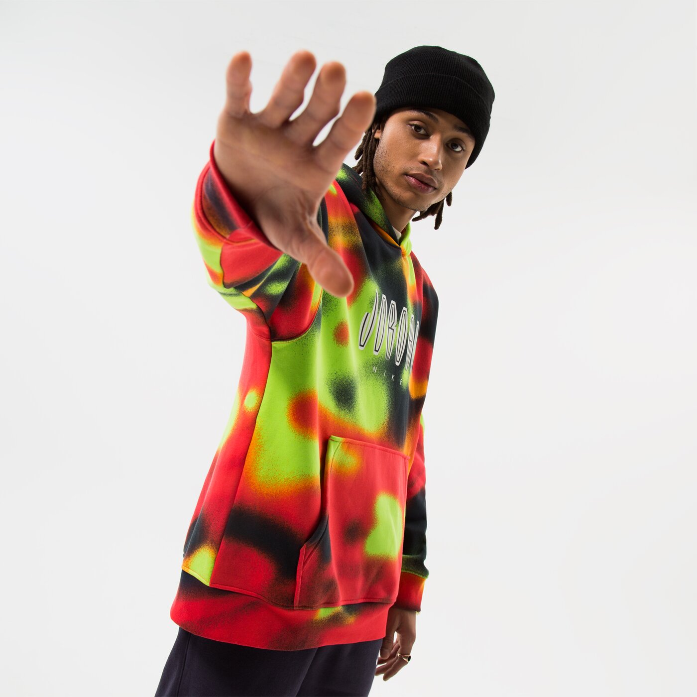 Мъжки суичър JORDAN СУИТЧЪР С КАЧУЛКА M J FLT MVP AOP FLC PO dv4587-612 цвят червен