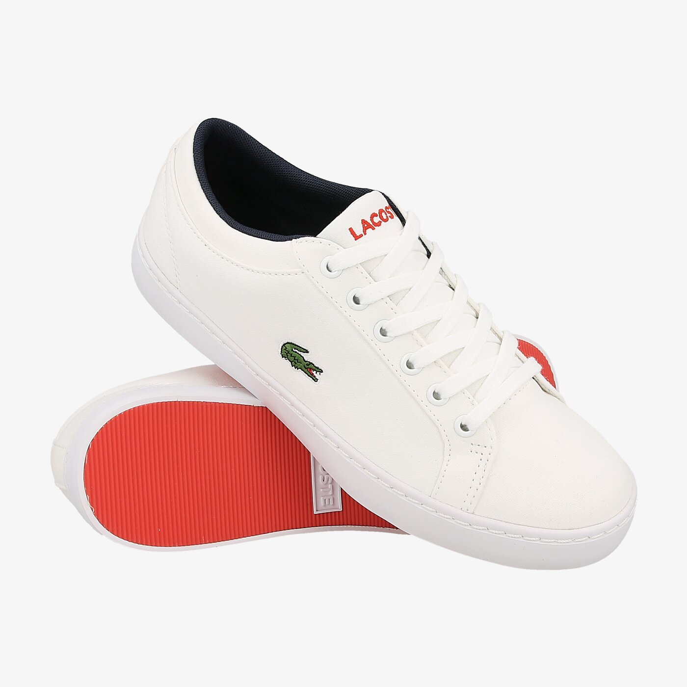 Детски маратонки LACOSTE STRAIGHTSET LACE 117 3 733caj1036001 цвят бял