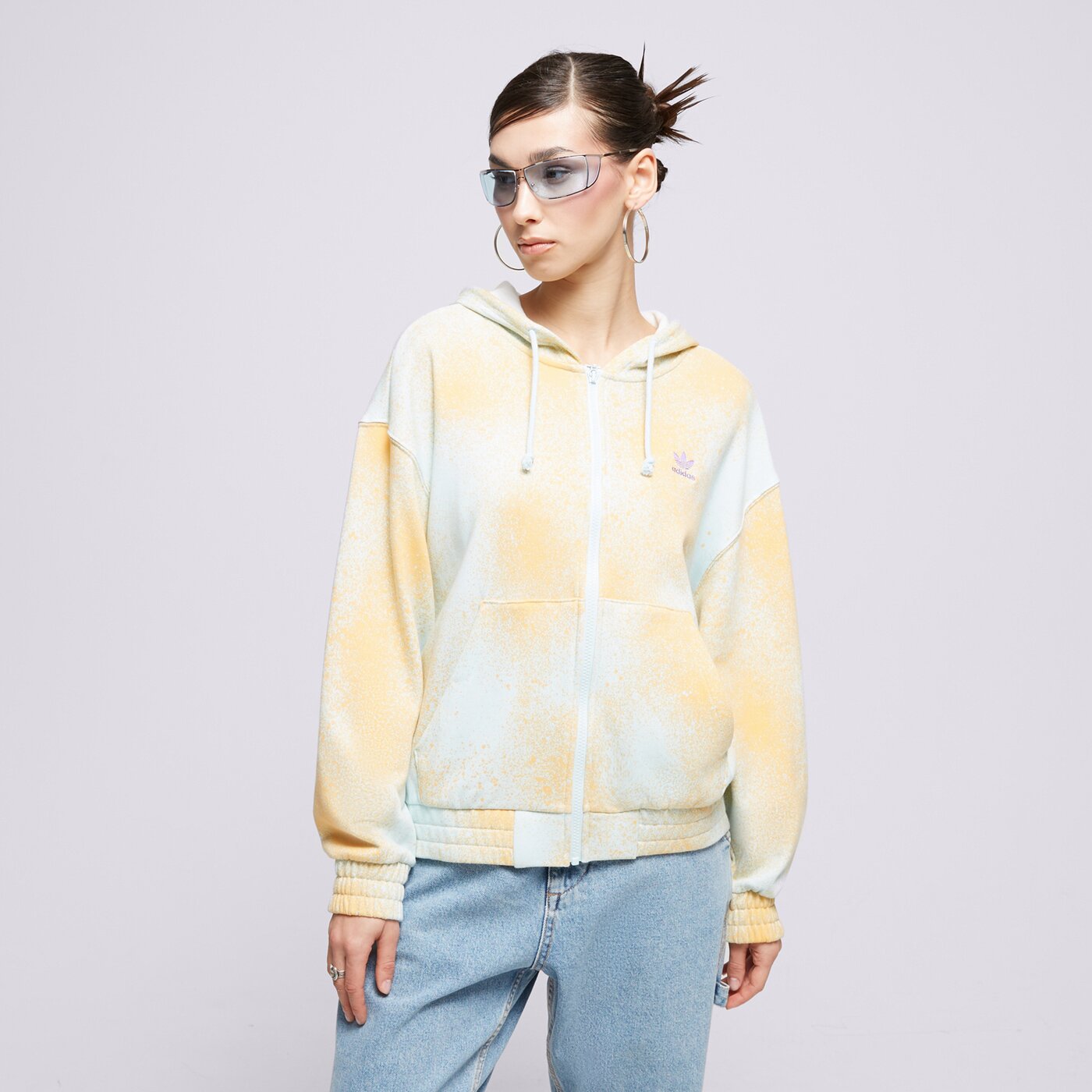 Дамски суичър ADIDAS СУИТЧЪР С КАЧУЛКА AOP ZIP HOODIE hl6612 цвят многоцветен