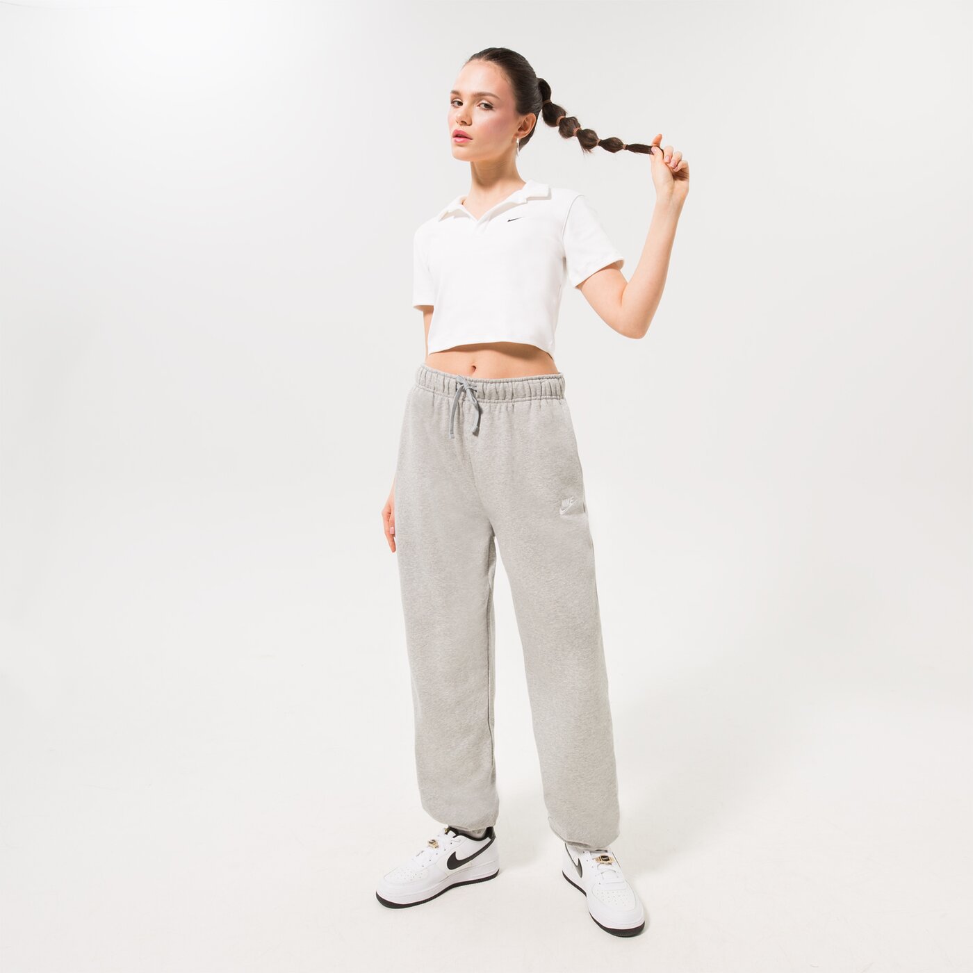 Дамски панталони NIKE ПАНТАЛОНИ NSW CLUB OS PANT DGH dq5800-063 цвят сив